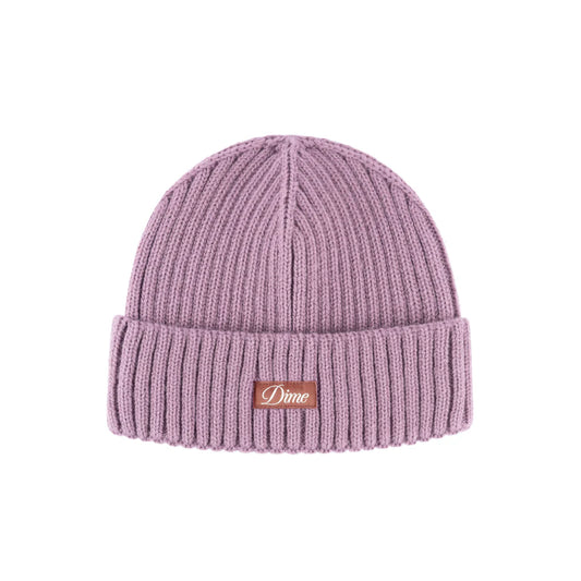 Dime Cursive Fold Beanie (Pink Lilac)