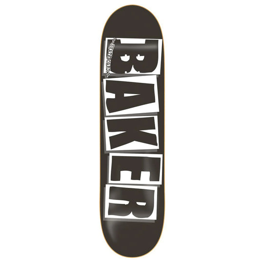 Baker Brand Logo Black White Deck 8.25
