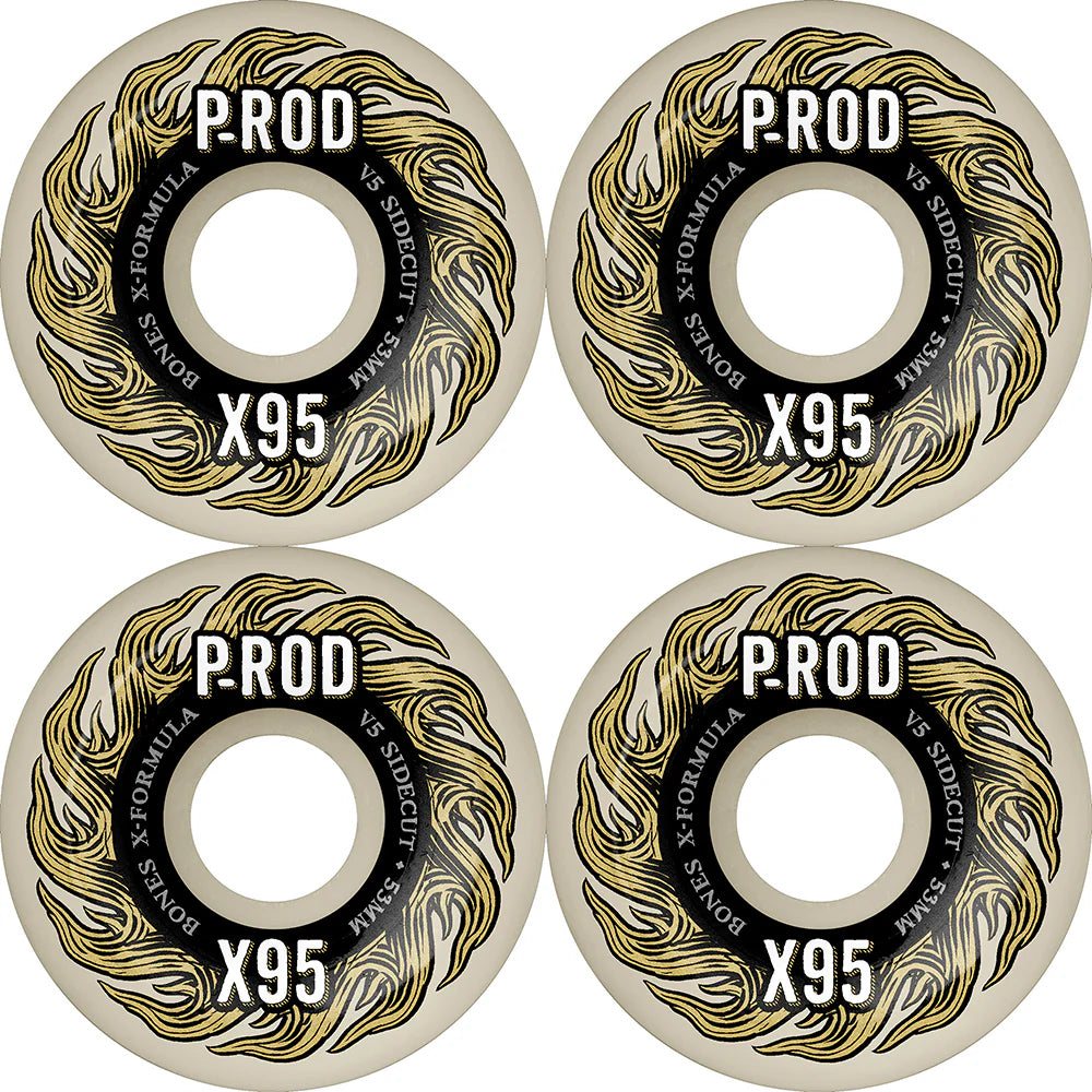 Bones X-Formula P-Rod Pro V5 Sidecut Wheels 53mm 95A