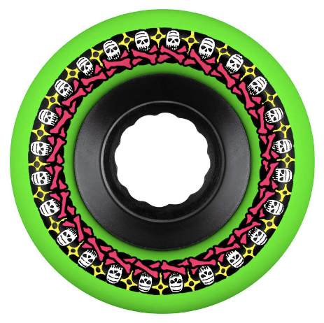 Soft green skate wheels