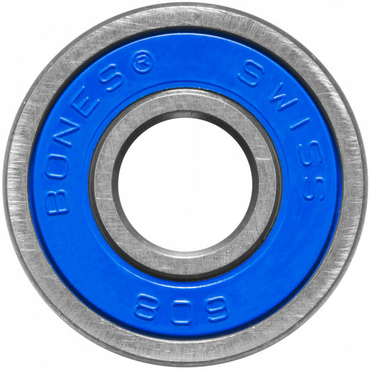 Bones Super Swiss 6 Ball Bearing with blue sheild
