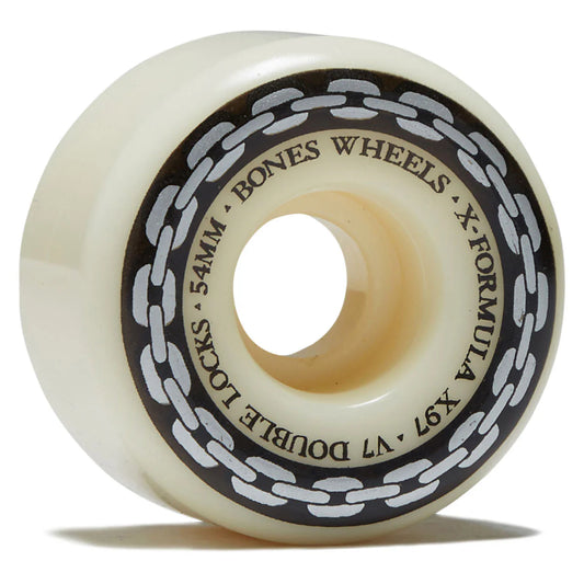 Skateboard wheel with 'Bones Wheels' branding on a white background