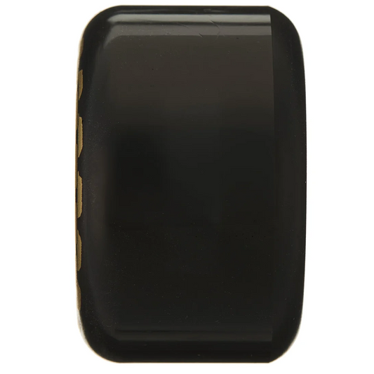 Black rectangular object on a white background