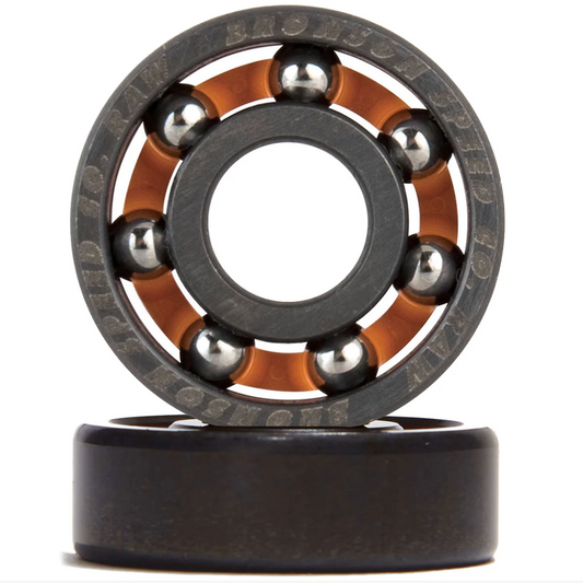 Close-up of a skateboard bearing on a white background
