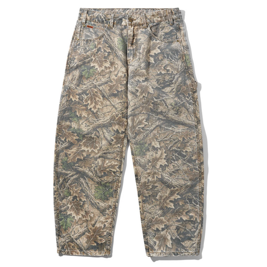 Camouflage pants on a white background