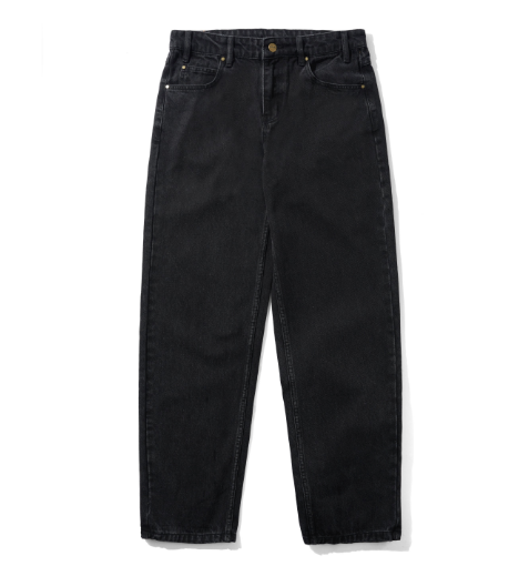 Butter Goods Straight Leg Denim Jeans (Washed Black)
