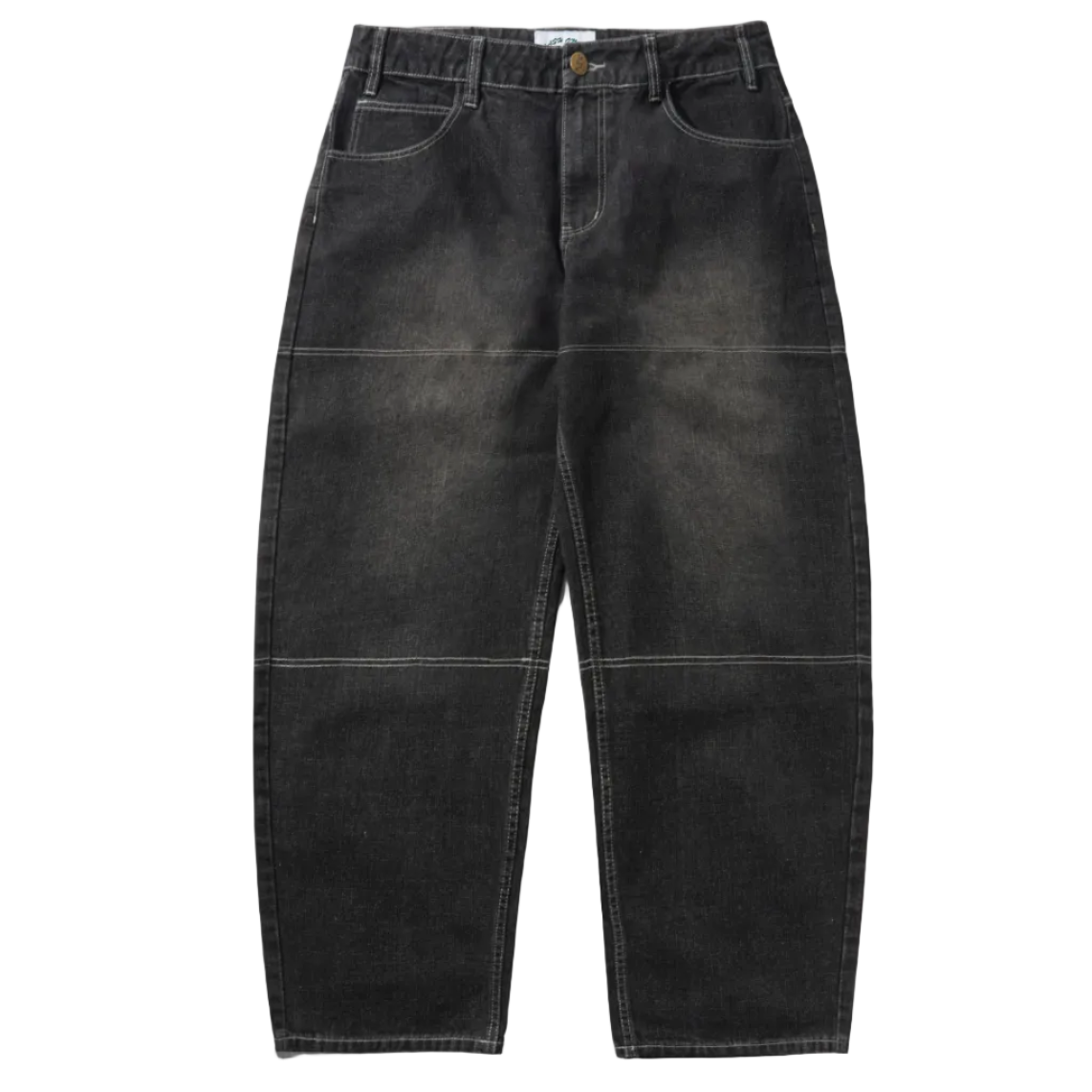 Black jeans on a white background