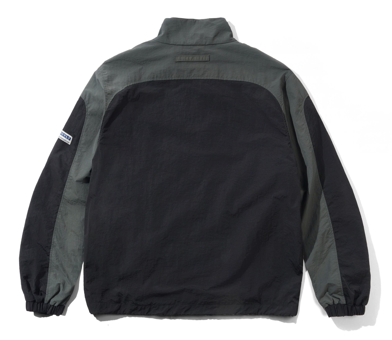 Black and gray jacket on a white background