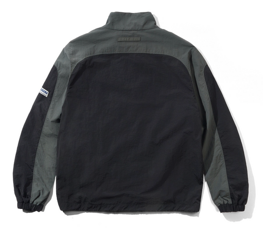 Black and gray jacket on a white background