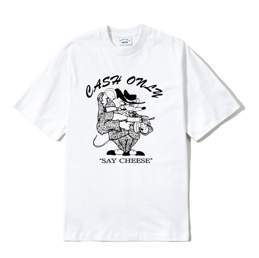 Cash Only Mobster Tee white