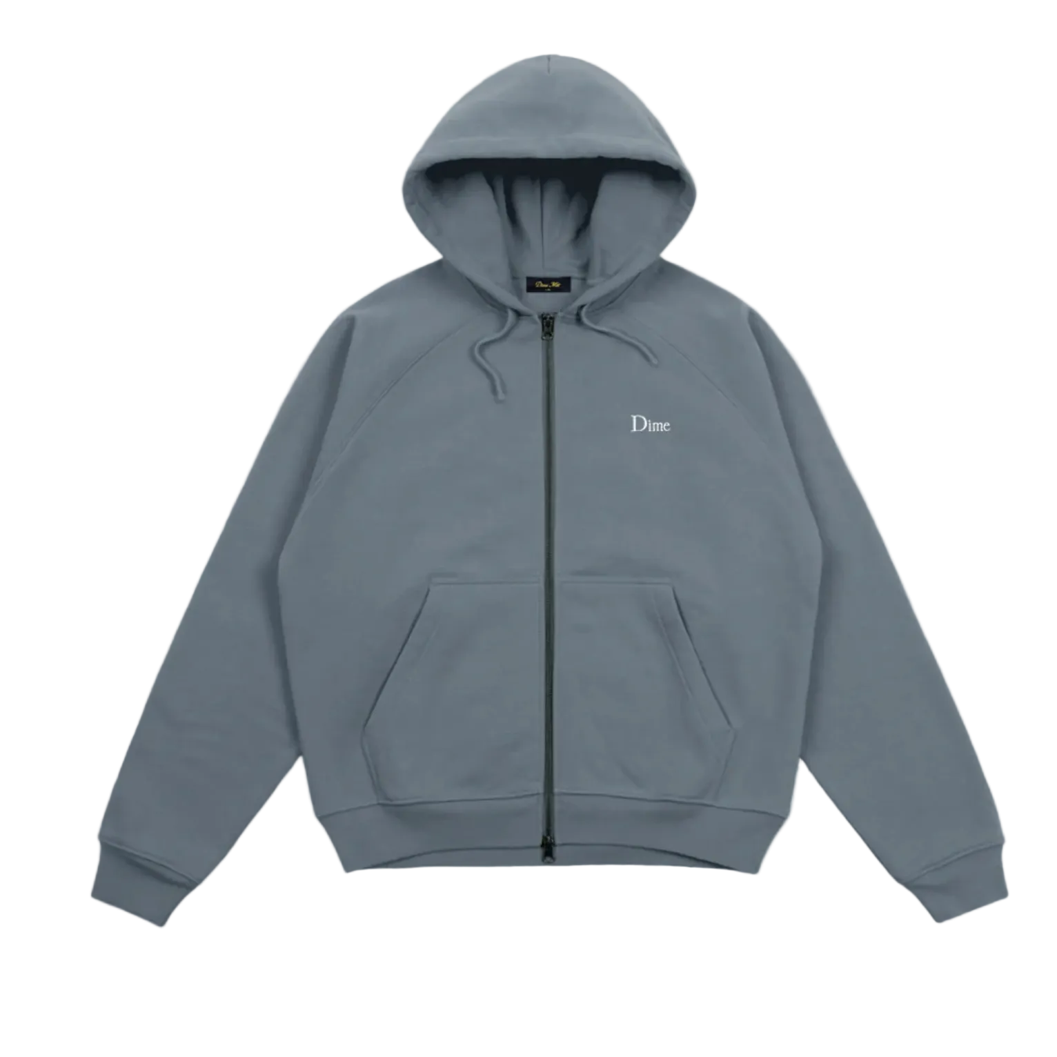 Dime Classic Small Logo Zip Hoodie Granite