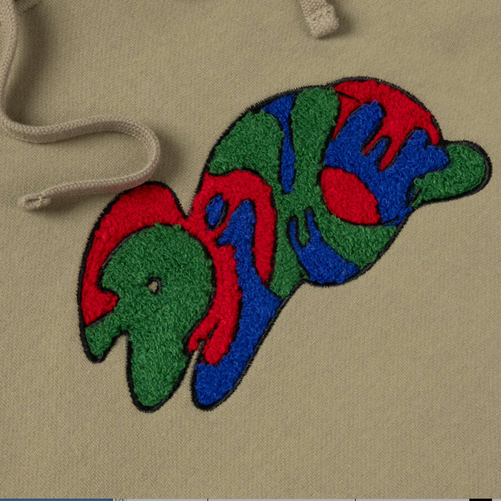 Colorful patch on a beige background