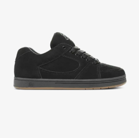 Sideview of Black Puffy Skateboard Shoe