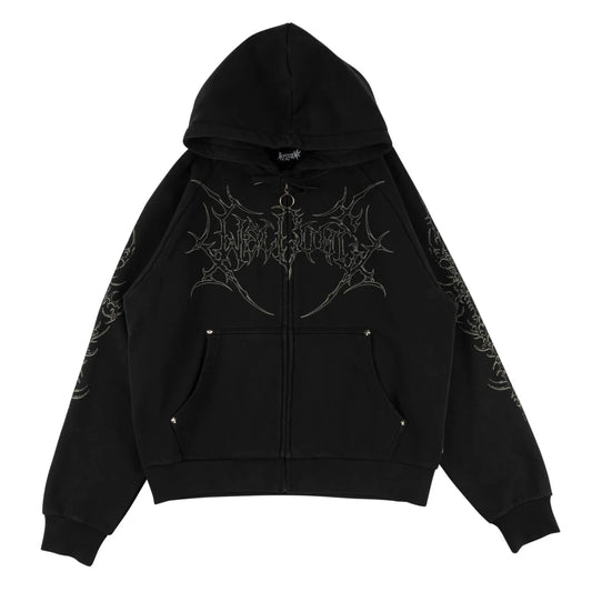Welcome Grapple Cropped Zip Up Hoodie