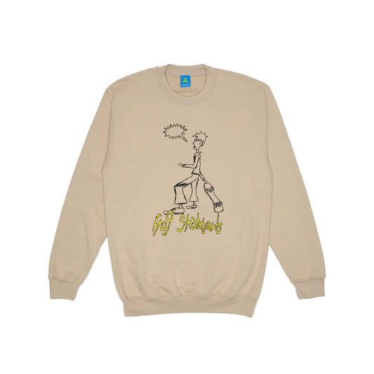 Frog Skater Crewneck (Sand)