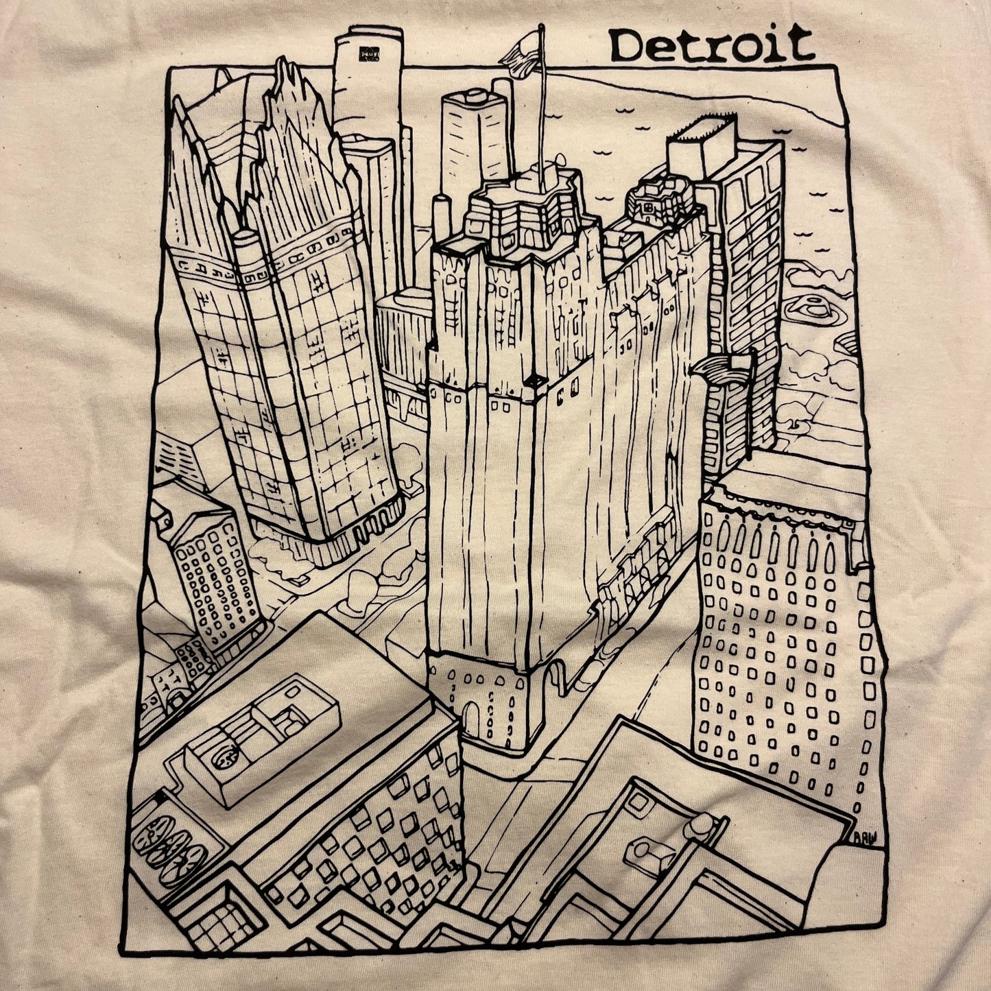 PLUS Detroit Cityscape tee