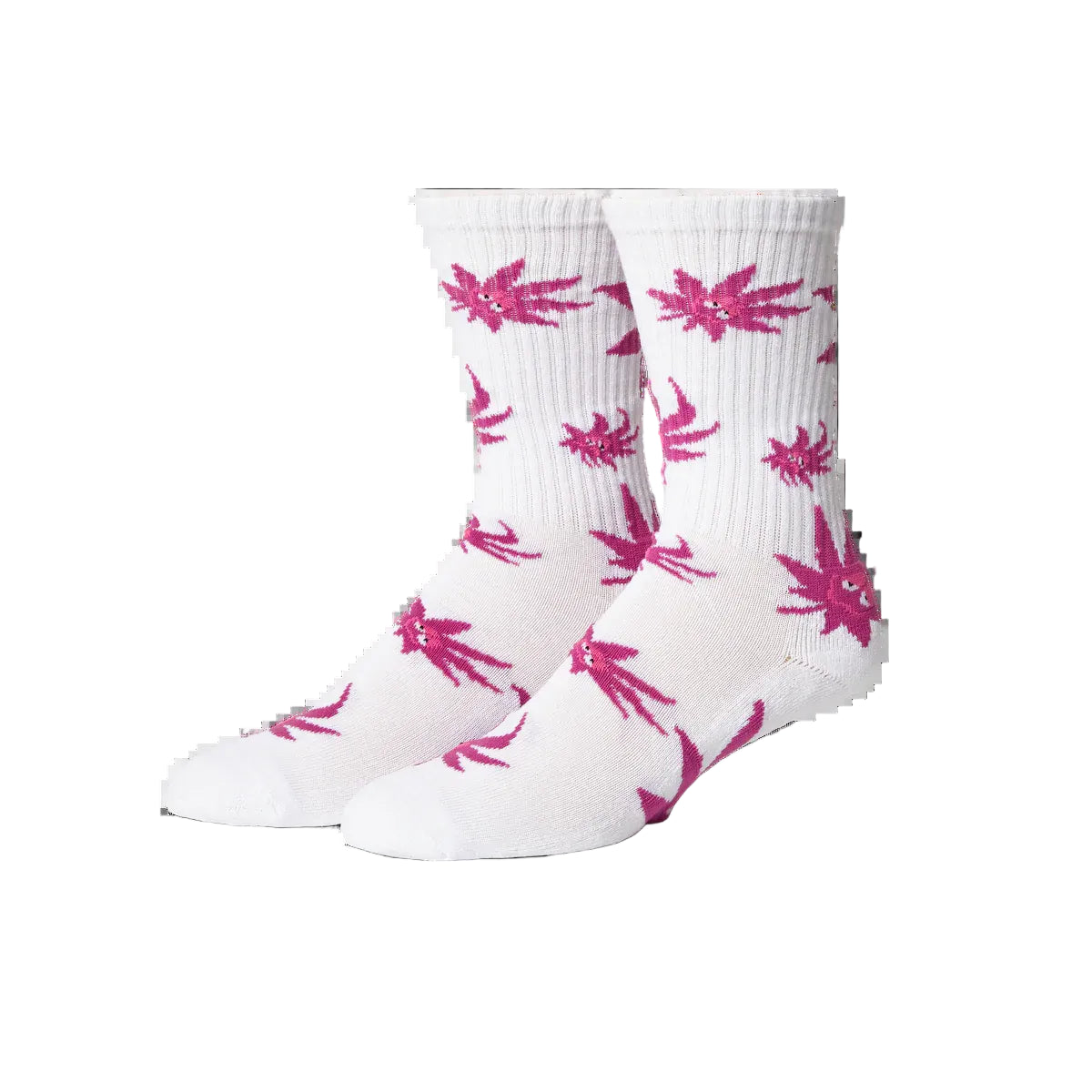 Huf Green Buddy Exhale Socks (White) - Plus Skateboarding