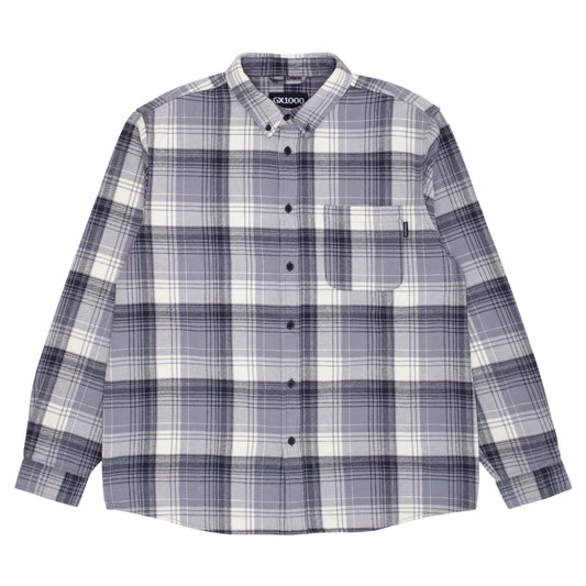 GX1000 Flannel Long Sleeve Button Down [Grey]