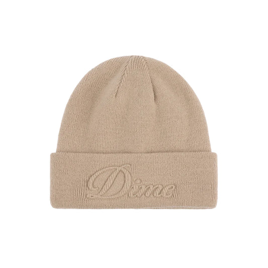 Dime Cursive Fold Beanie (Tan)