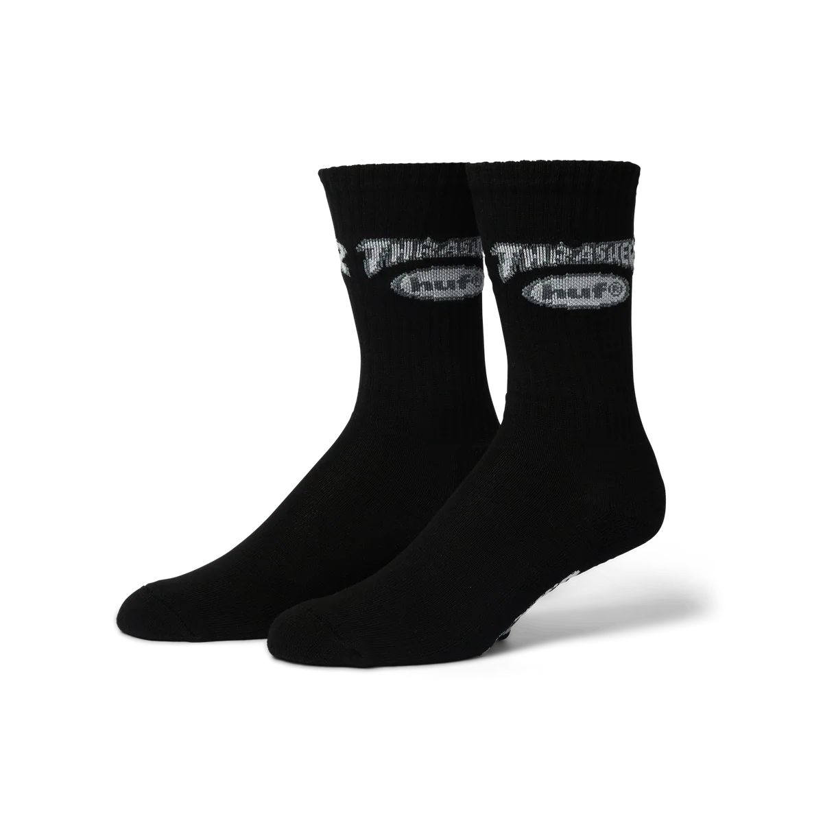Huf x Trasher Logo Socks (Black)