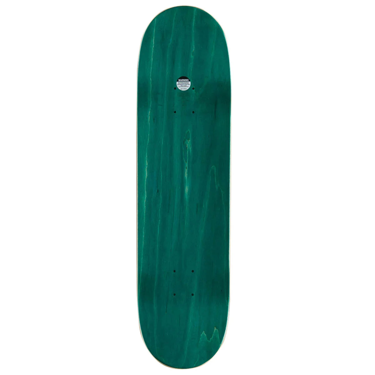 Green skateboard deck on a white background