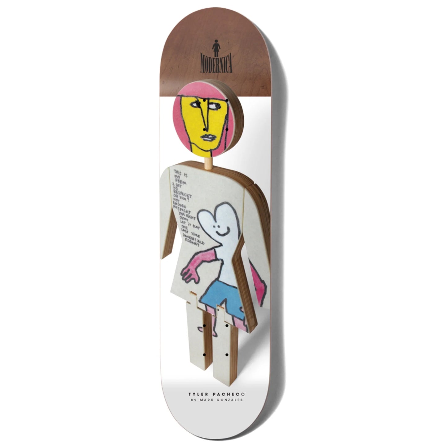 Girl Skateboards Pacheco Modernica Mark Gonzales Deck 8.5”