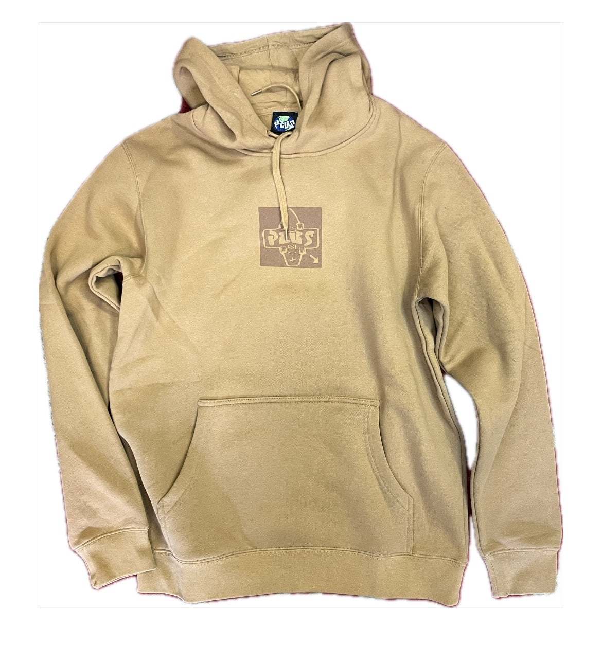 PLUS Premium Square Logo Hood Camel