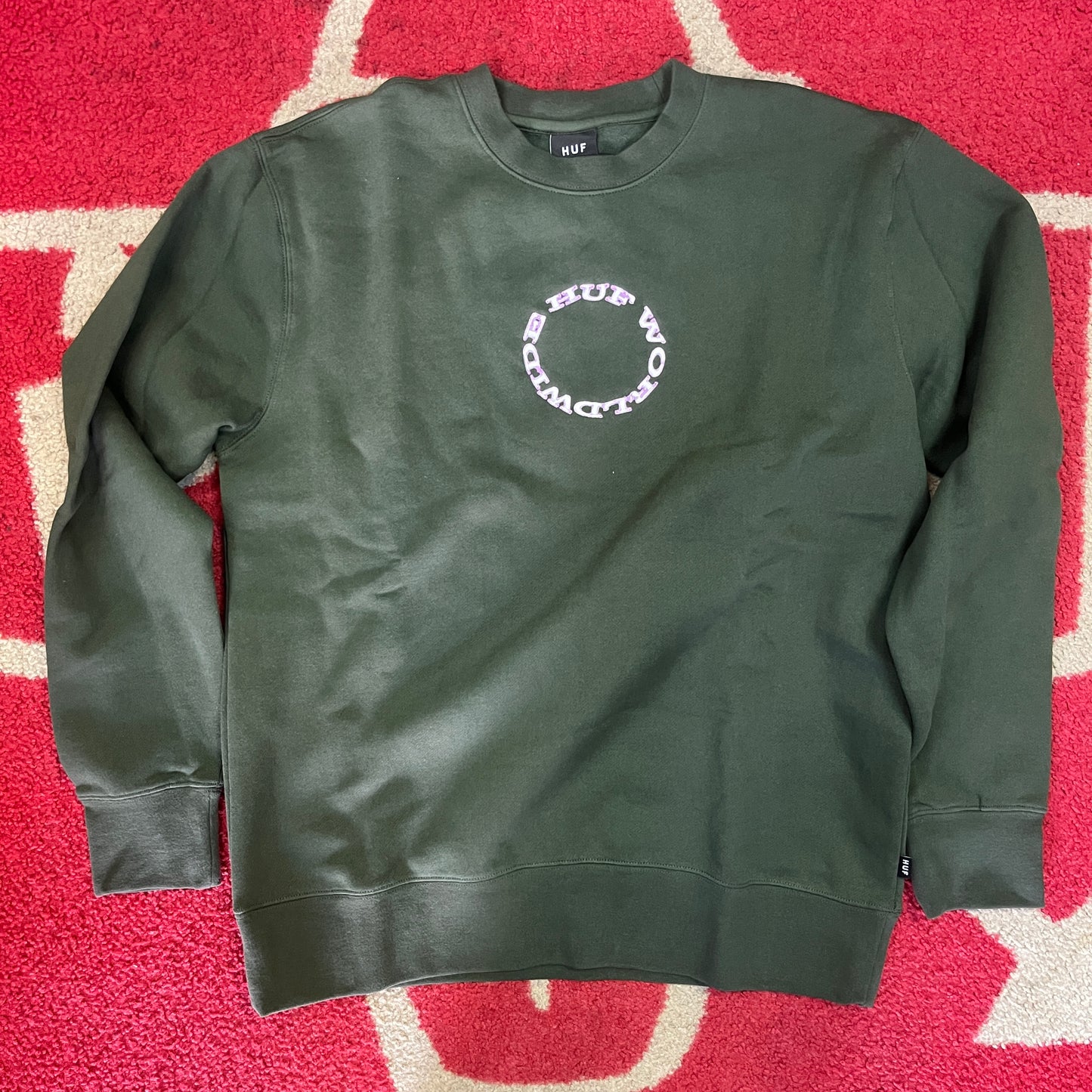 HUF Hard Note Crewneck Hunter Green