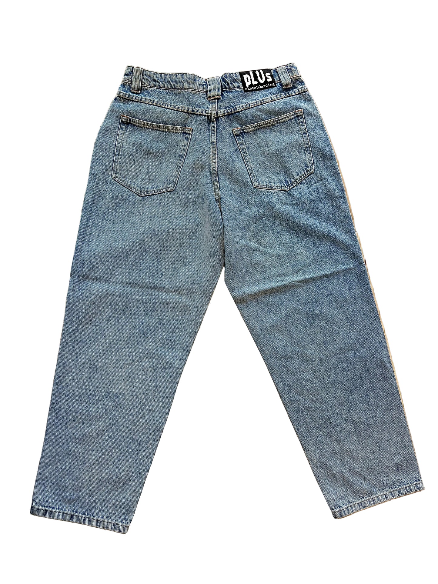 Plus Skateboarding Light Wash Blue Denim Pants