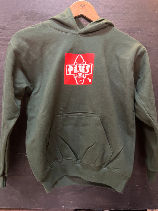 PLUS Red Square Logo Youth Hoodie