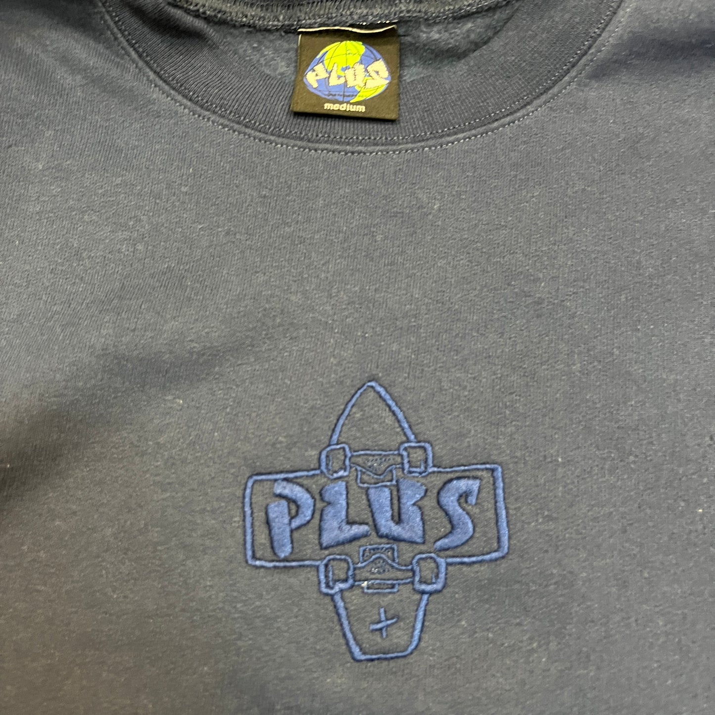 PLUS embroidered logo sweatshirt Navy
