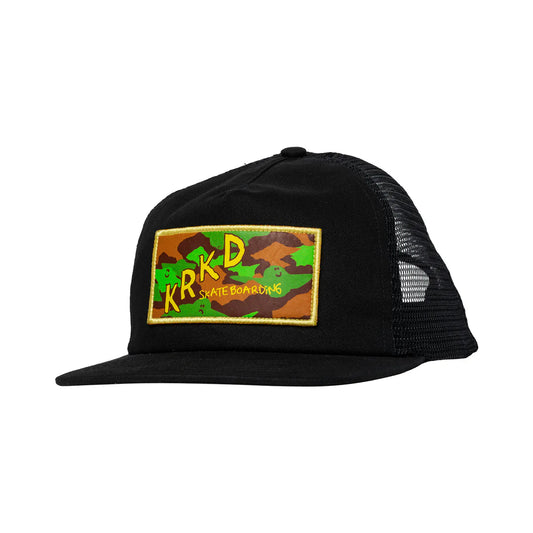 Trucker hat with camo embroidery 