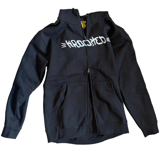 Krooked zip hood black