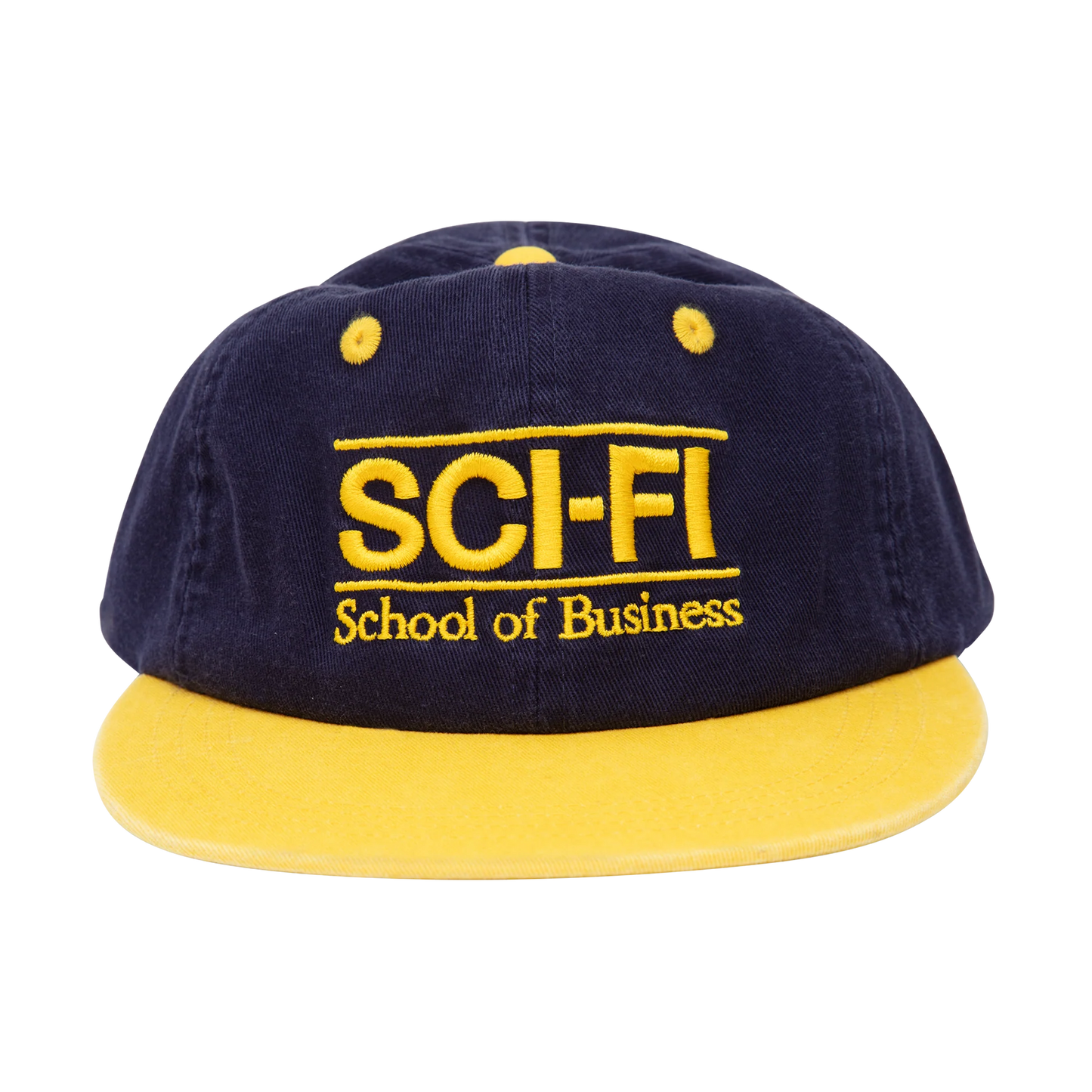 Sci-Fi Fantasy School of Business Hat- Navy/Yellow