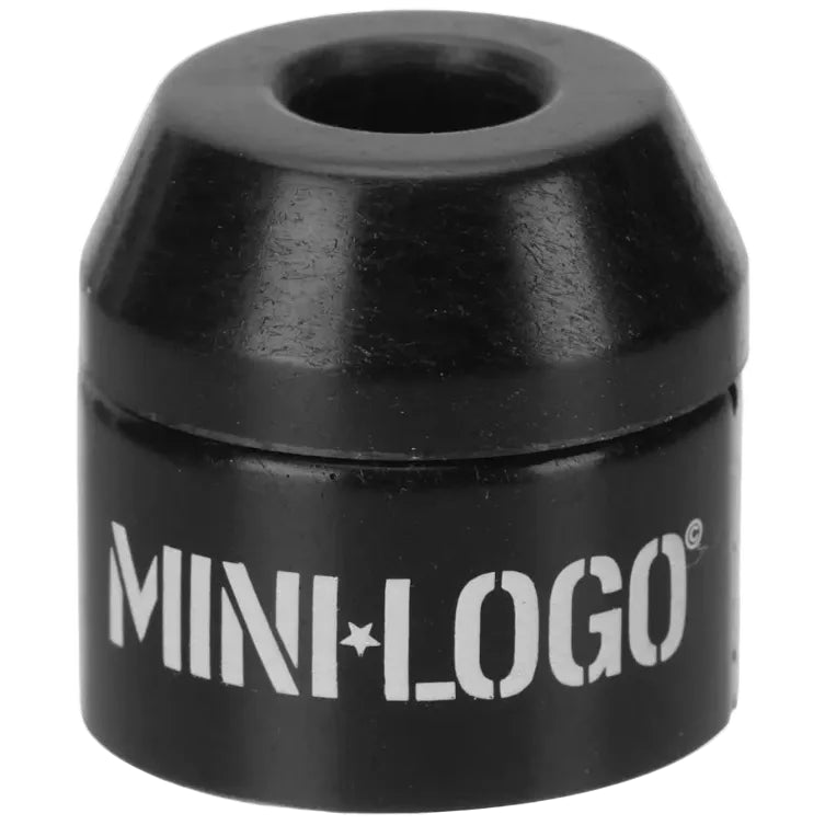 A black cylindrical metal component with a threaded hole at the top and the brand name 'MINI-LOGO' printed in white on the side, shown against a plain white background.