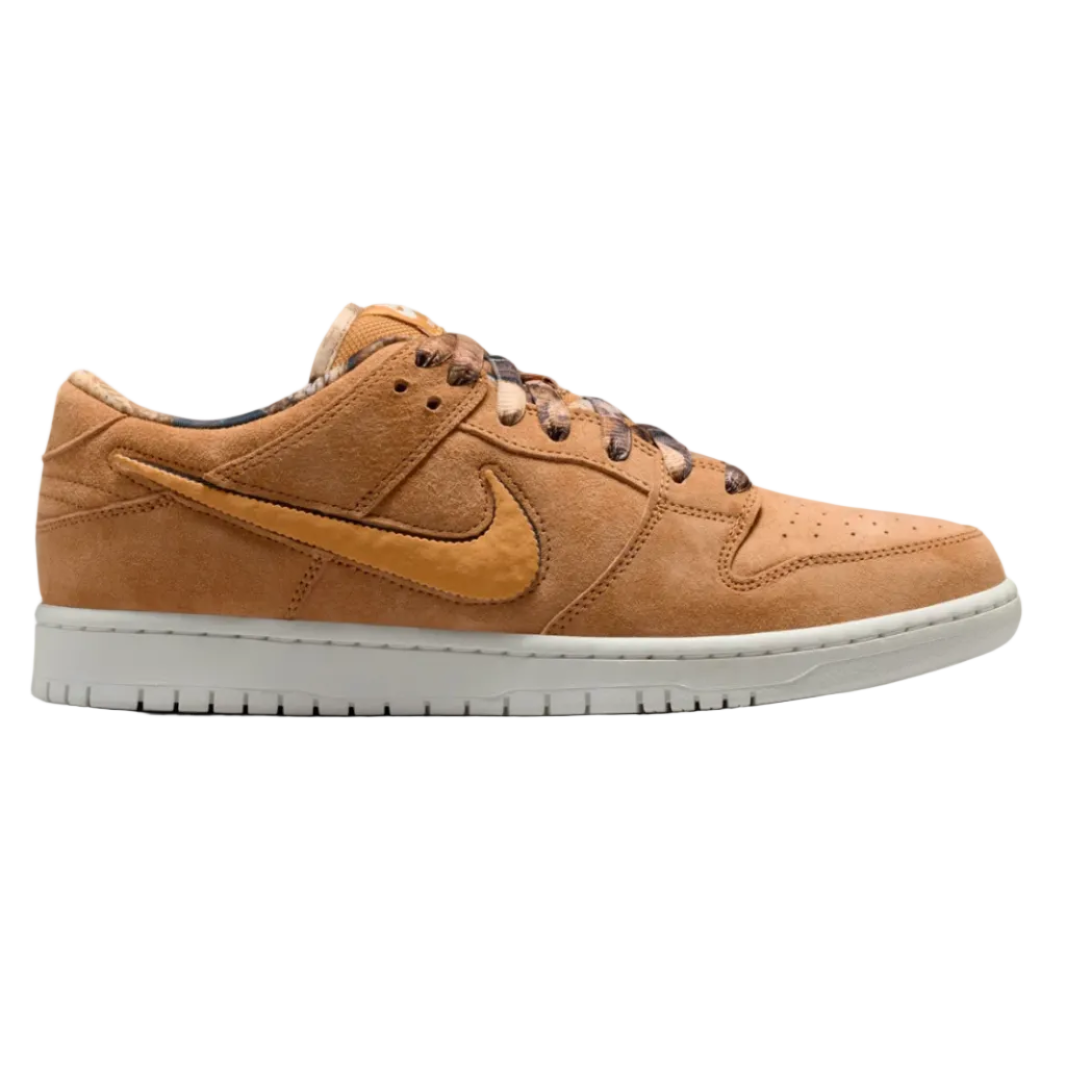Tan sneaker with Nike logo on a white background