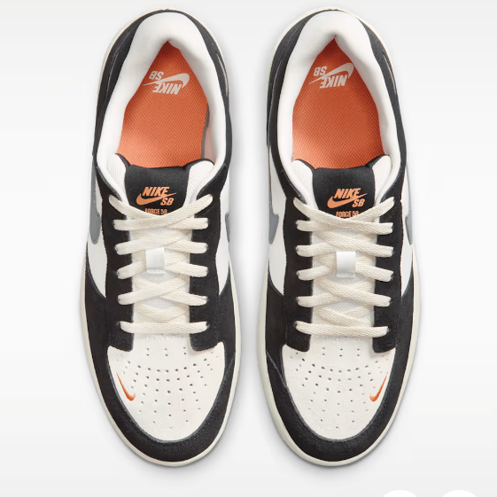 Nike SB Force 58 Black/Cool Grey - Summit White top view