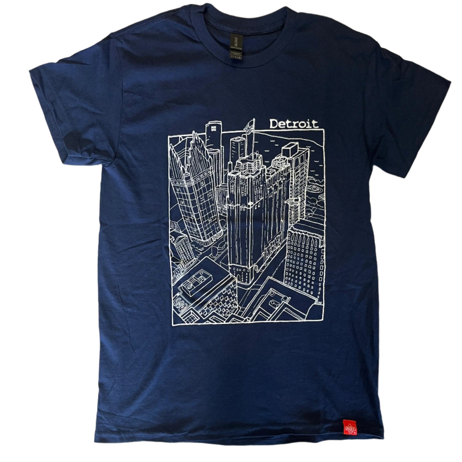 Plus Detroit Cityscape tee navy