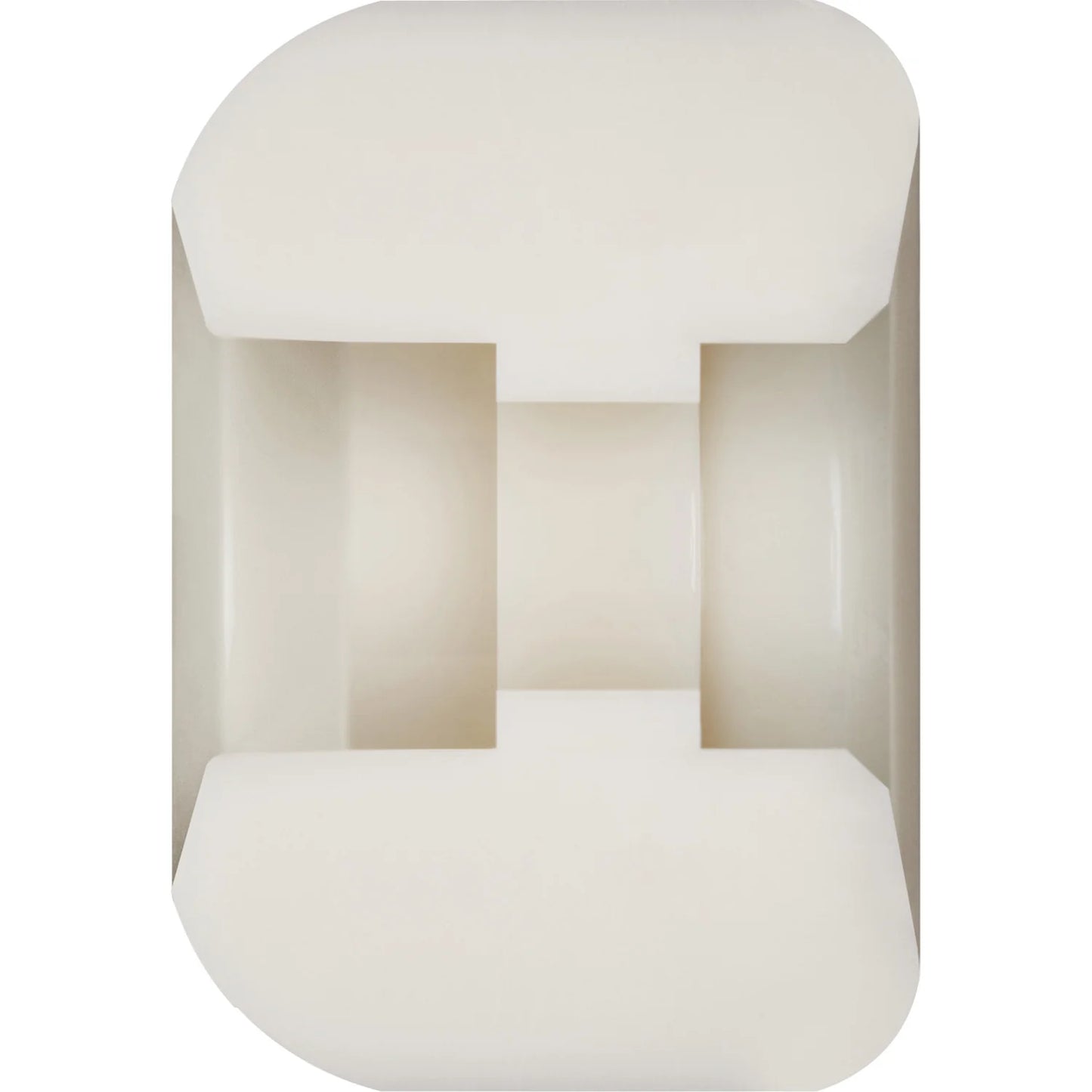 White side section of a wheel on a white background