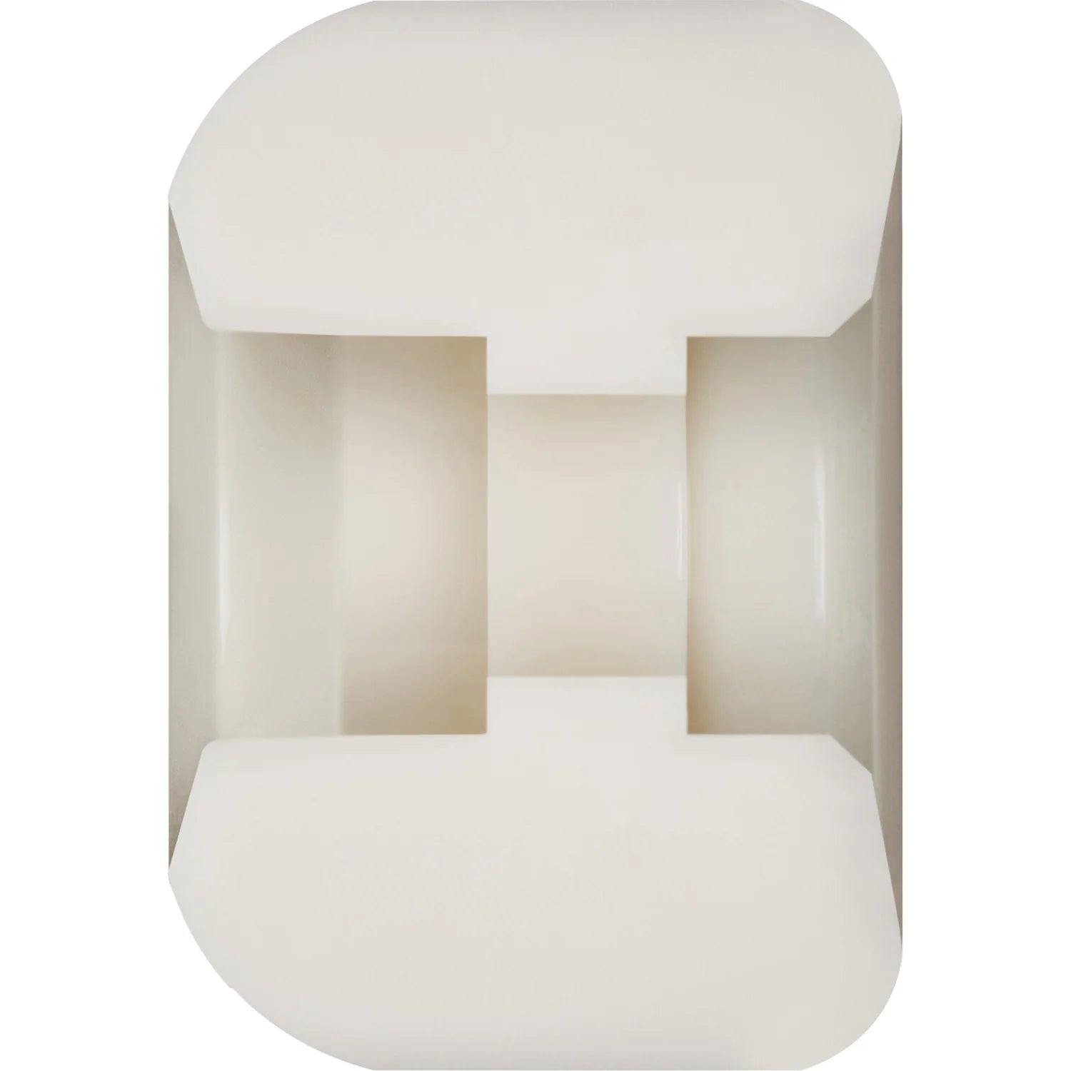 White side section of a wheel on a white background