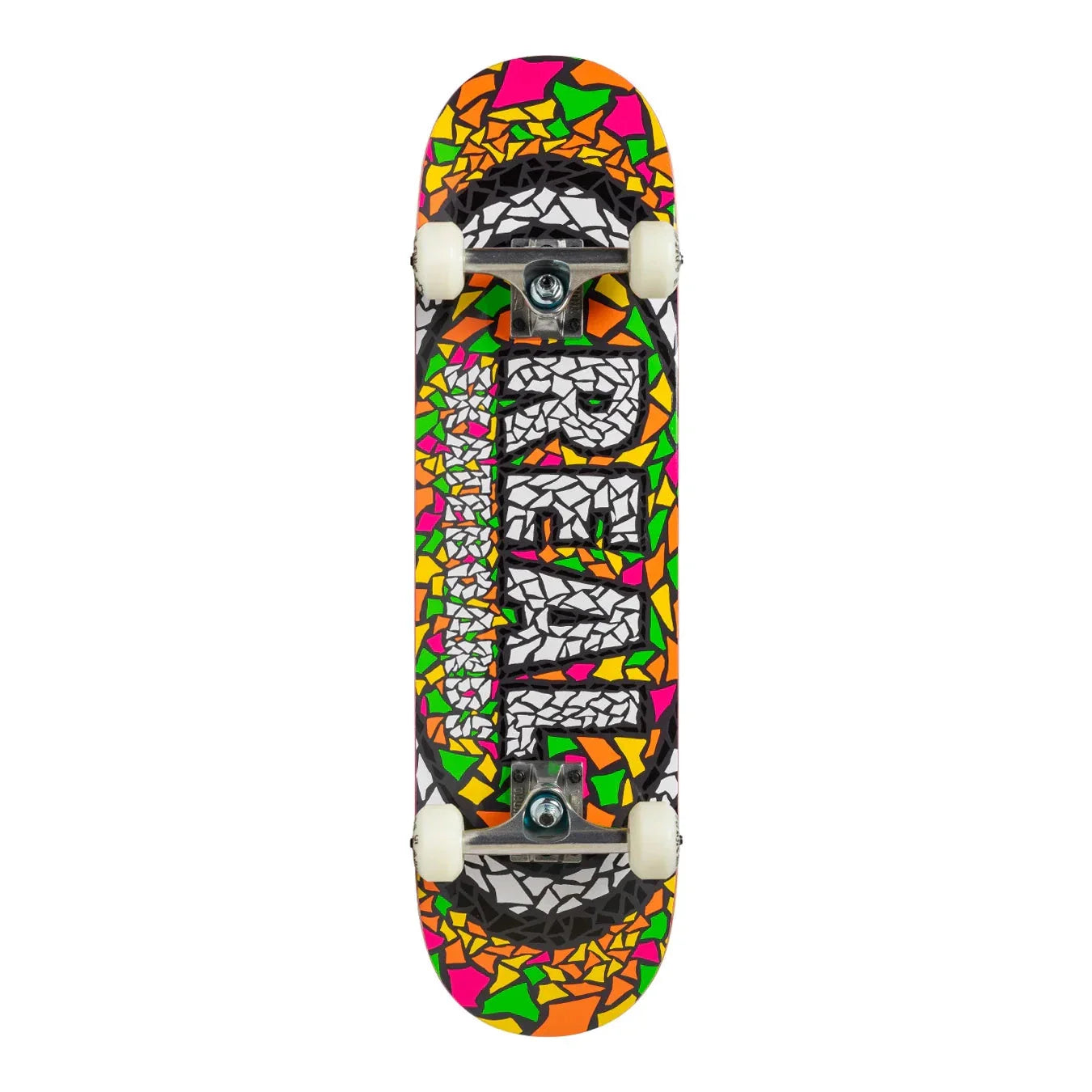 Skateboard complete with mosaic graphic