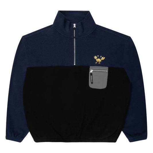 Sci-Fi Fantasy Crab Quarter Zip (Black/Navy)