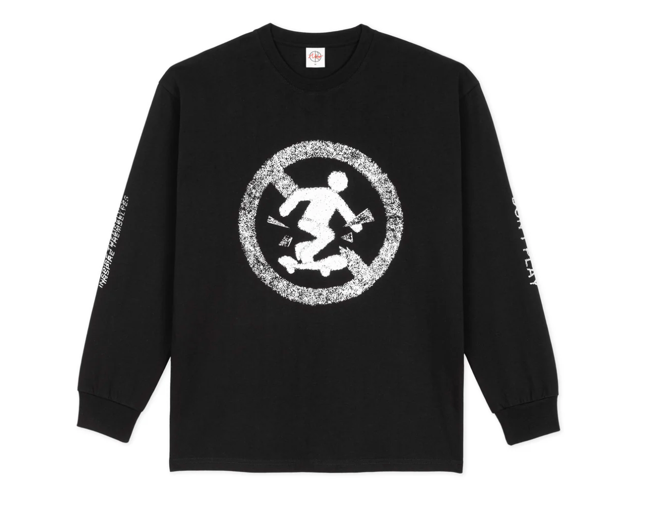 Polar Don't Play Longsleeve Tee Black - Plus Skateboarding
