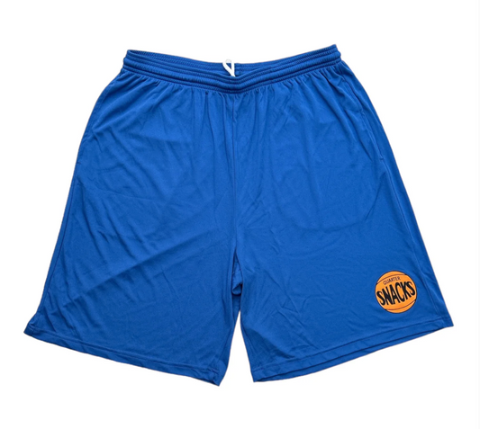 Quartersnacks Gym Shorts Basketball Logo  - Blue