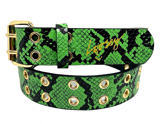 Loosey Snakeskin Grommet Hole Belt