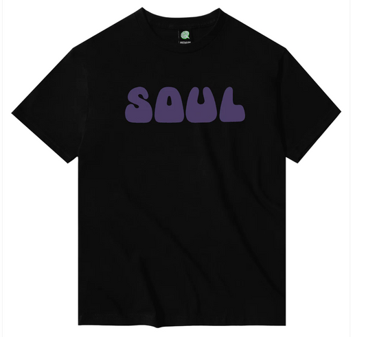 Violet "Soul" T-shirt (Black) - Plus Skateboarding