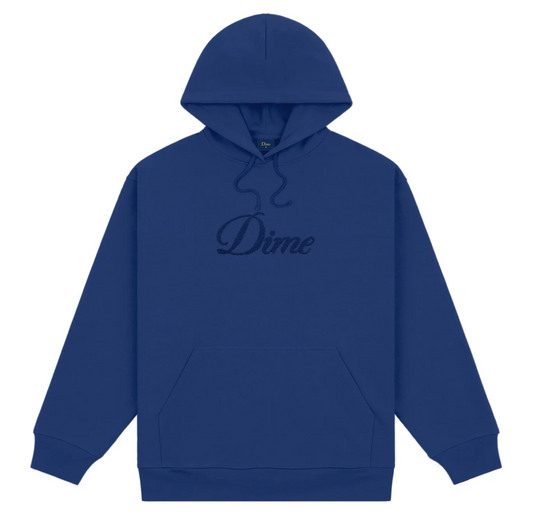 Dime Cursive Logo Hoodie Navy