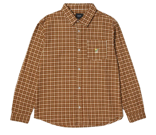 HUF Echo Oxford Plaid Shirt (Russet)