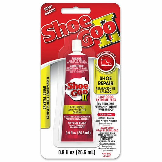 Shoe Goo II Crystal Clear shoe repair adhesive in a 0.9 fl oz tube