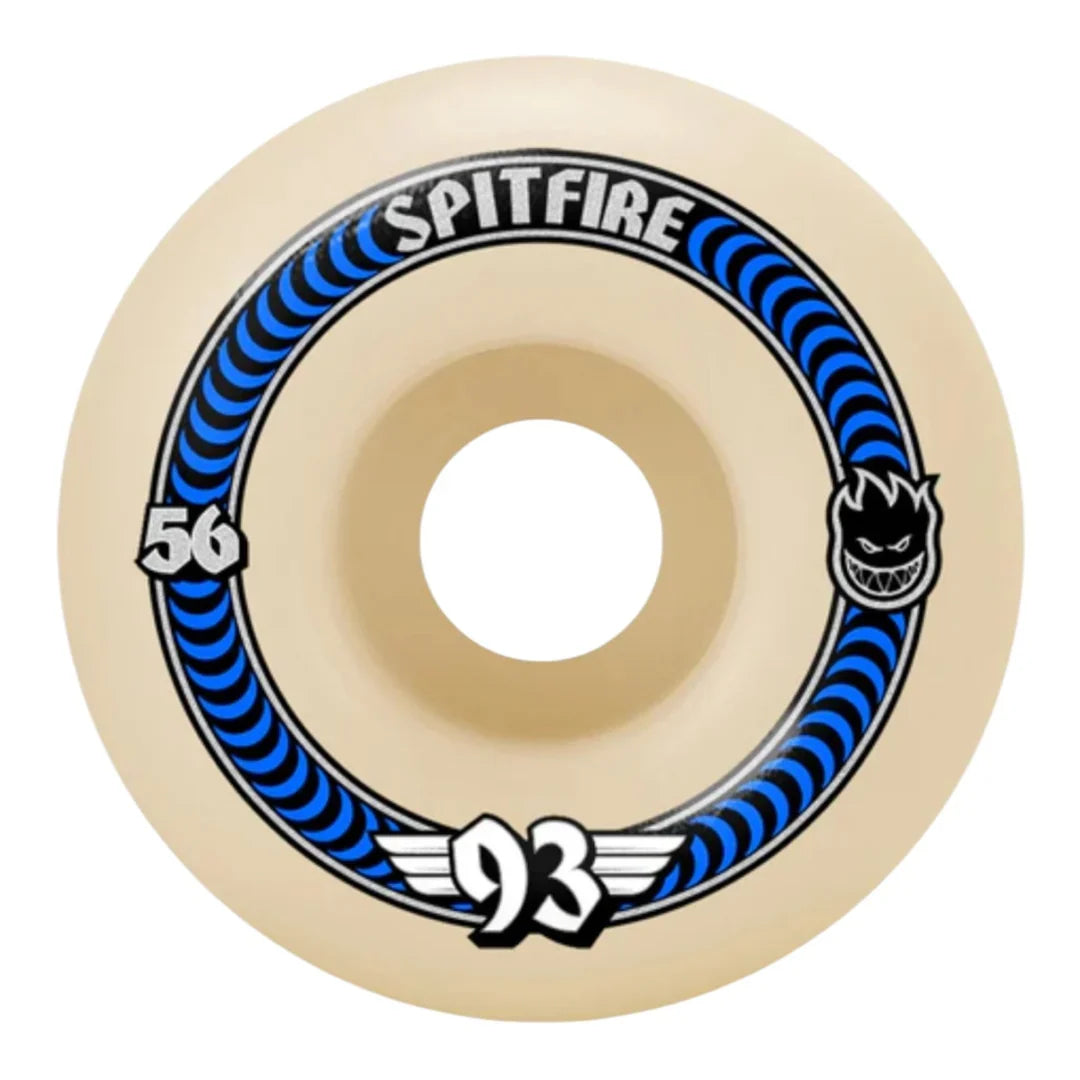 Spitfire skateboard wheel with blue and black design
